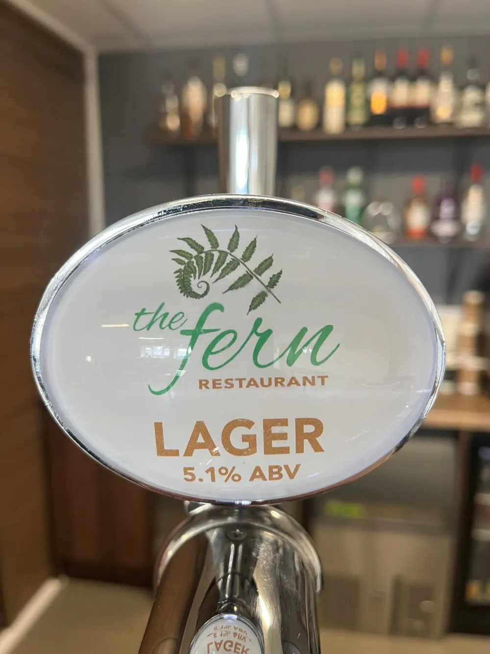 The Fern lager tap in the Horse Shoe Bar